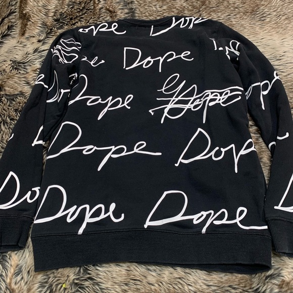 DOPE Script all over Crewneck Size Small - Picture 5 of 5